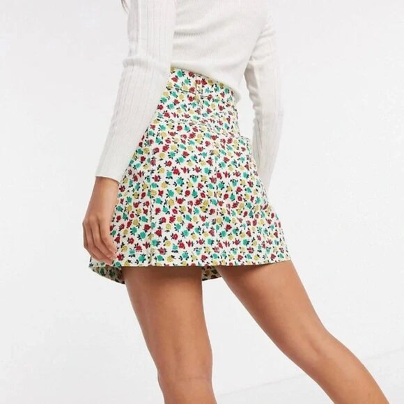 J.Crew Mercantile Floral Button Front Mini Skirt Size 4 - Picture 8 of 12